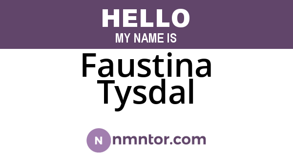 Faustina Tysdal