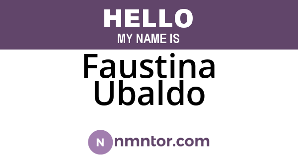 Faustina Ubaldo