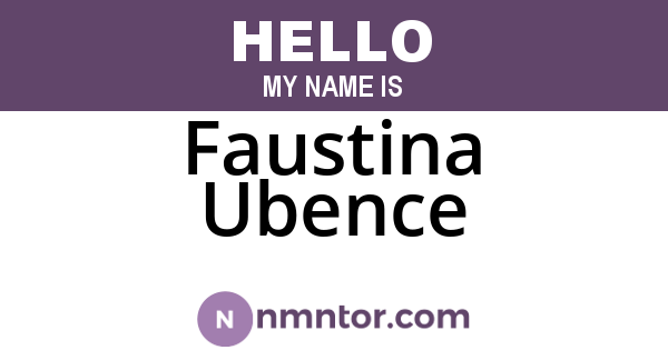 Faustina Ubence