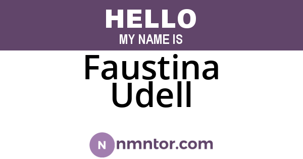 Faustina Udell