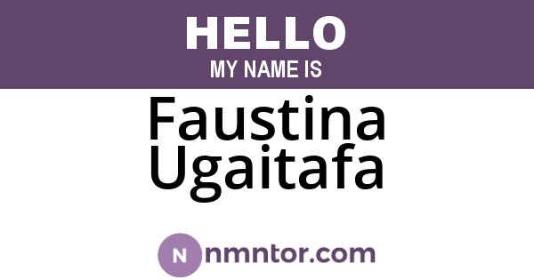 Faustina Ugaitafa