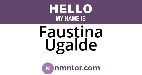 Faustina Ugalde
