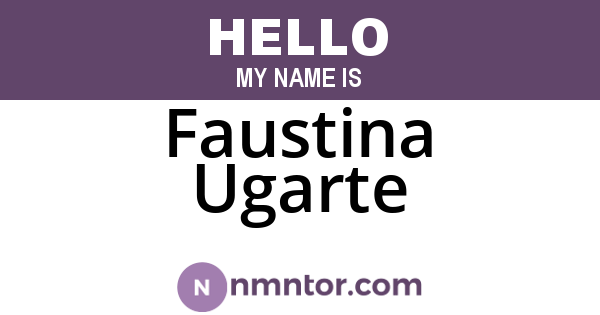 Faustina Ugarte
