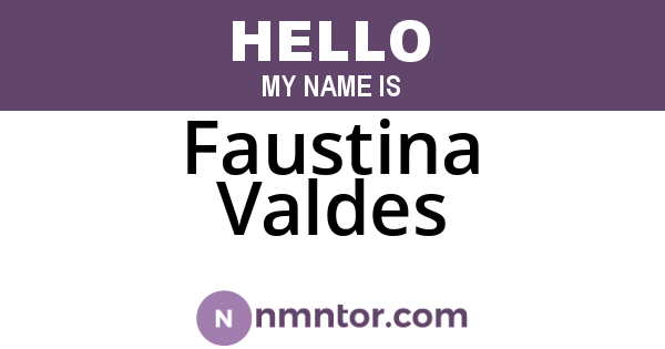 Faustina Valdes