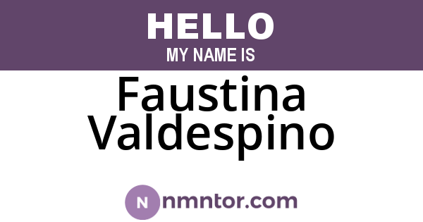 Faustina Valdespino