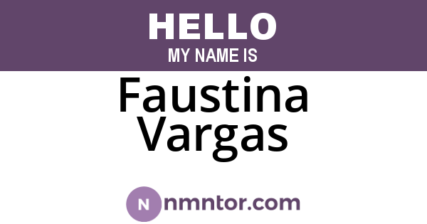 Faustina Vargas