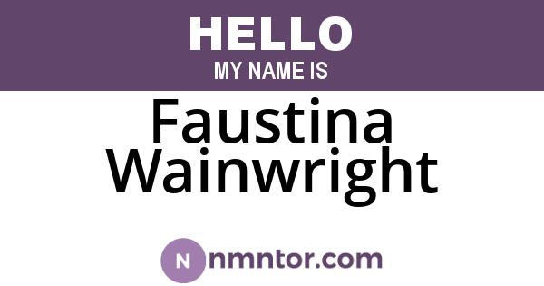 Faustina Wainwright