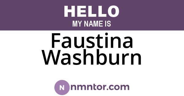 Faustina Washburn