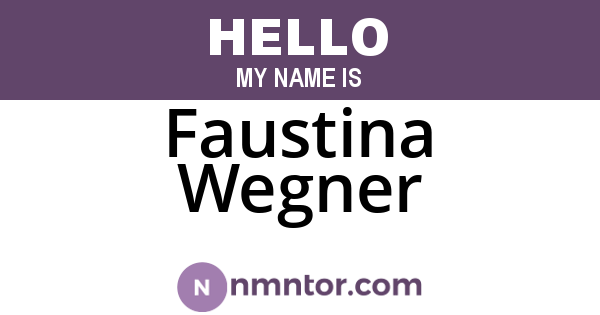 Faustina Wegner