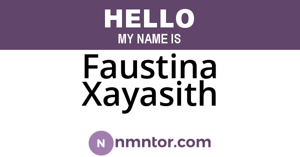 Faustina Xayasith