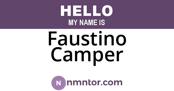 Faustino Camper