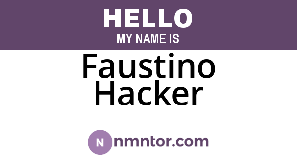 Faustino Hacker