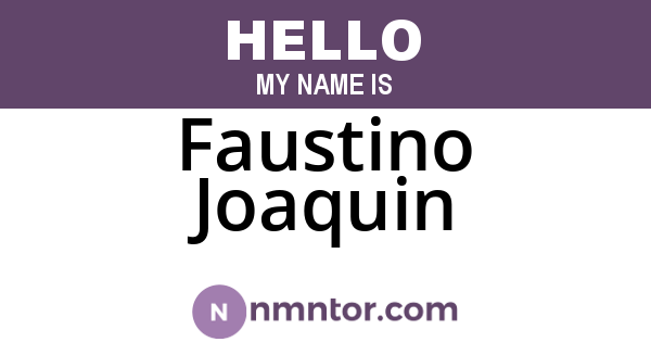 Faustino Joaquin