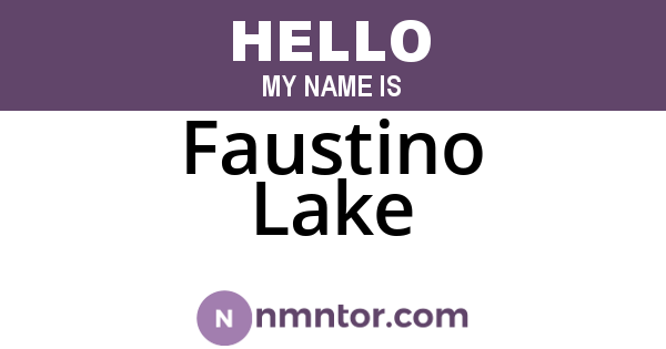 Faustino Lake