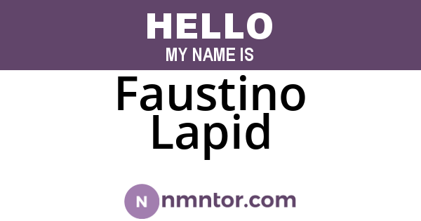Faustino Lapid