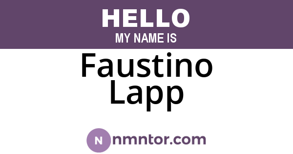 Faustino Lapp