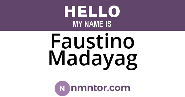 Faustino Madayag