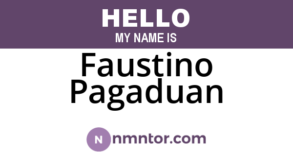 Faustino Pagaduan
