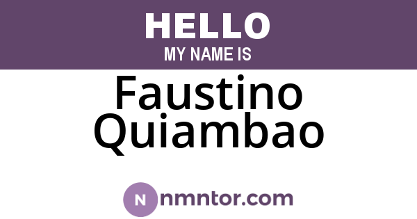 Faustino Quiambao