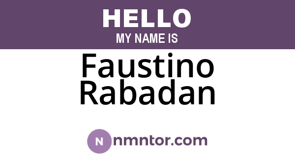 Faustino Rabadan