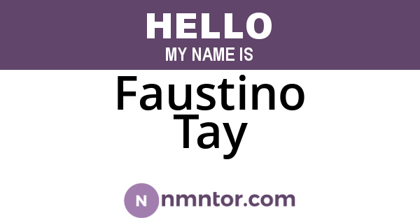Faustino Tay