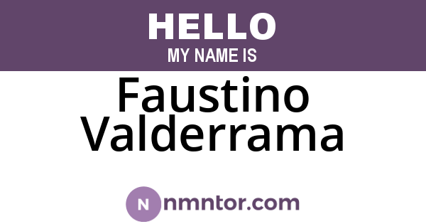Faustino Valderrama