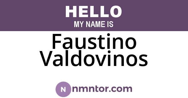 Faustino Valdovinos