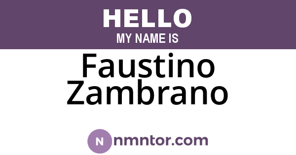 Faustino Zambrano