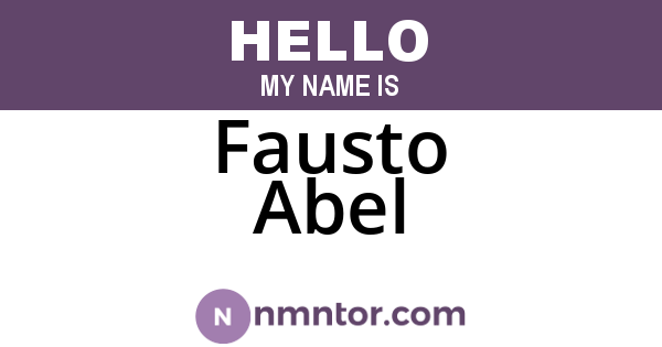 Fausto Abel