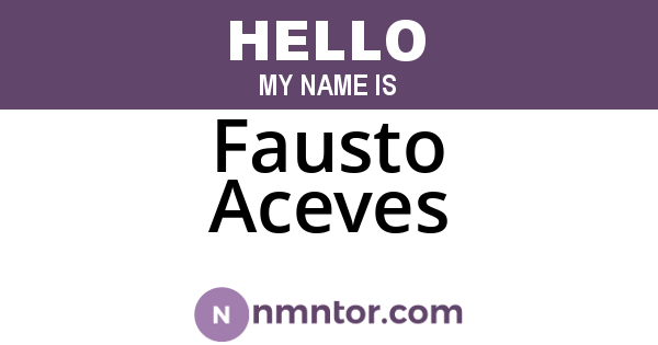 Fausto Aceves