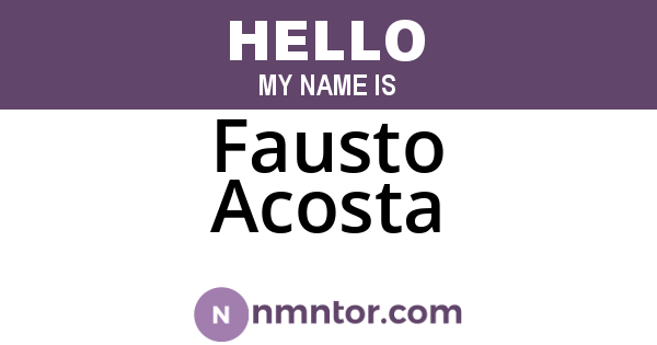 Fausto Acosta