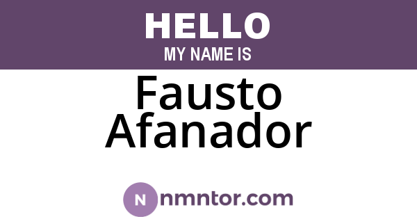 Fausto Afanador