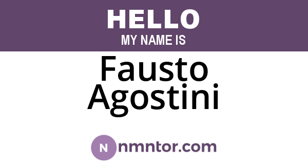 Fausto Agostini