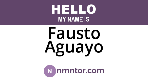 Fausto Aguayo