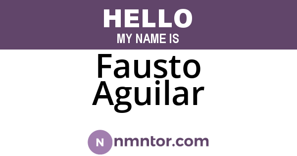 Fausto Aguilar