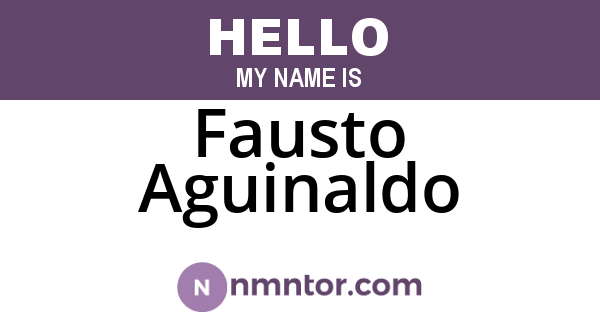 Fausto Aguinaldo