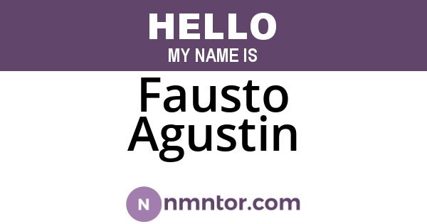 Fausto Agustin