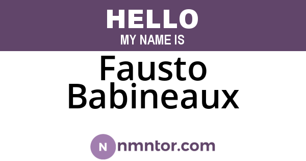Fausto Babineaux