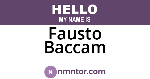 Fausto Baccam