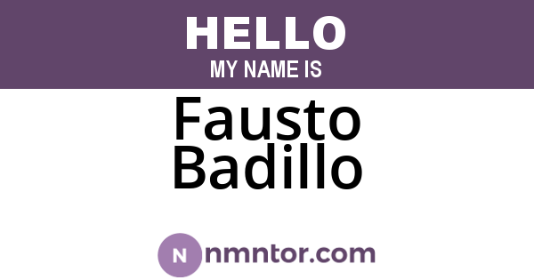 Fausto Badillo
