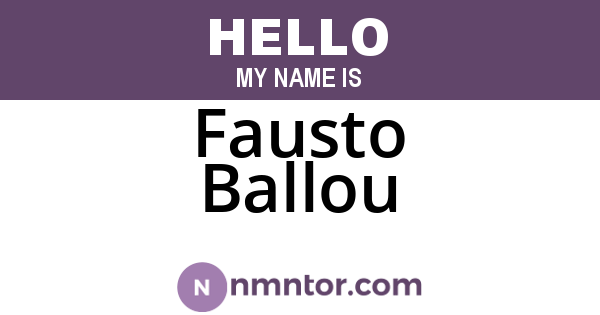 Fausto Ballou