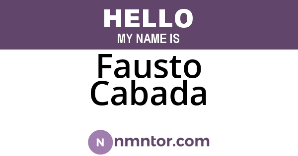 Fausto Cabada
