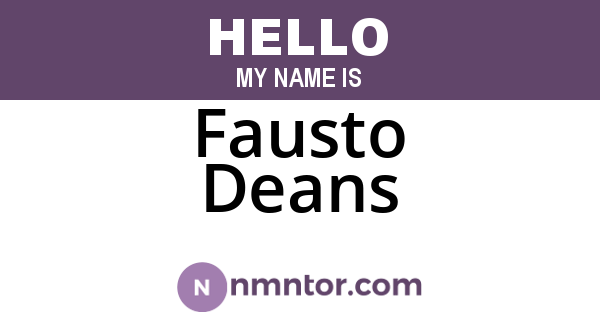 Fausto Deans