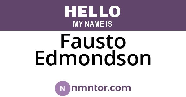 Fausto Edmondson