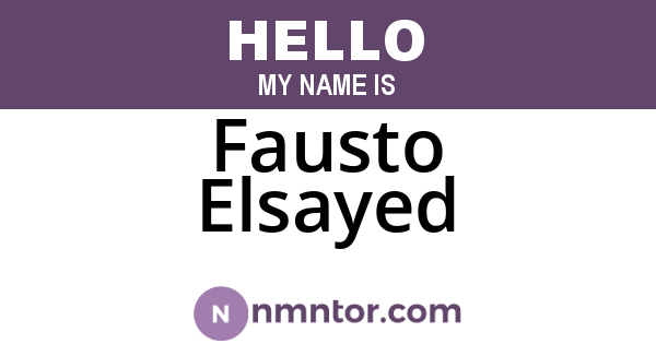 Fausto Elsayed