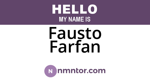 Fausto Farfan