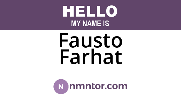 Fausto Farhat