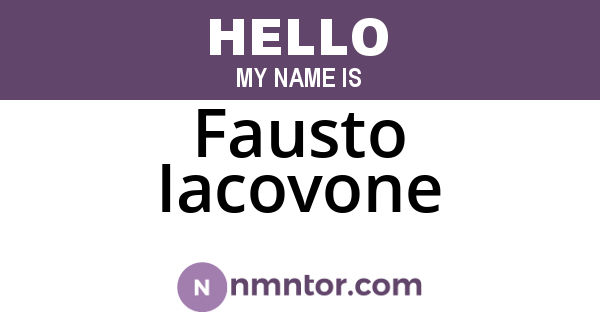 Fausto Iacovone
