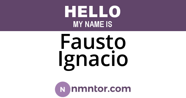 Fausto Ignacio