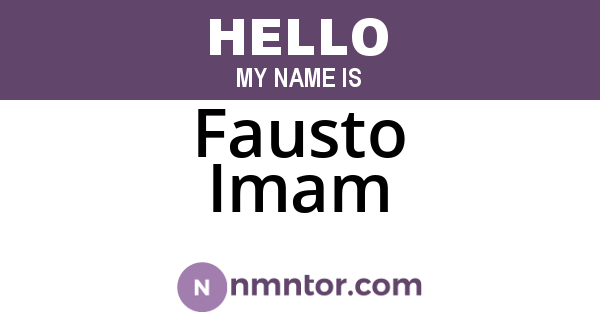 Fausto Imam